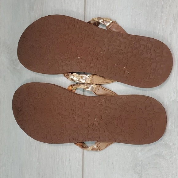 Ugg Australia Women Classic Comfort Leather Sandals Thong shoes sz 9 - Picture 9 of 10